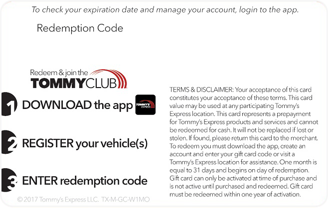 Tommy's express car store wash coupon code