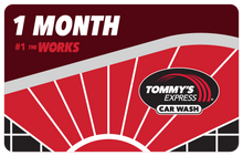 1-month WORKS gift card for Tommy's Express Car Wash
