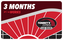 3-month WORKS gift card for Tommy's Express Car Wash
